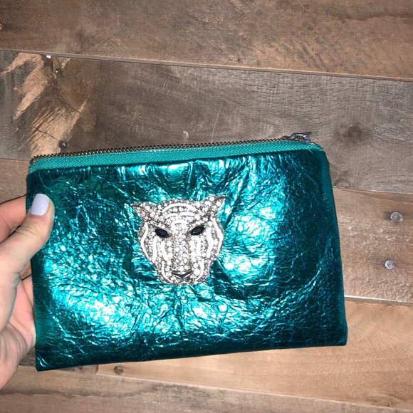 Nicole Zhang teal clutch - Picture 2 of 4